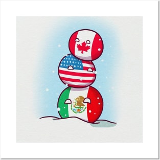 Canada America Mexico Posters and Art